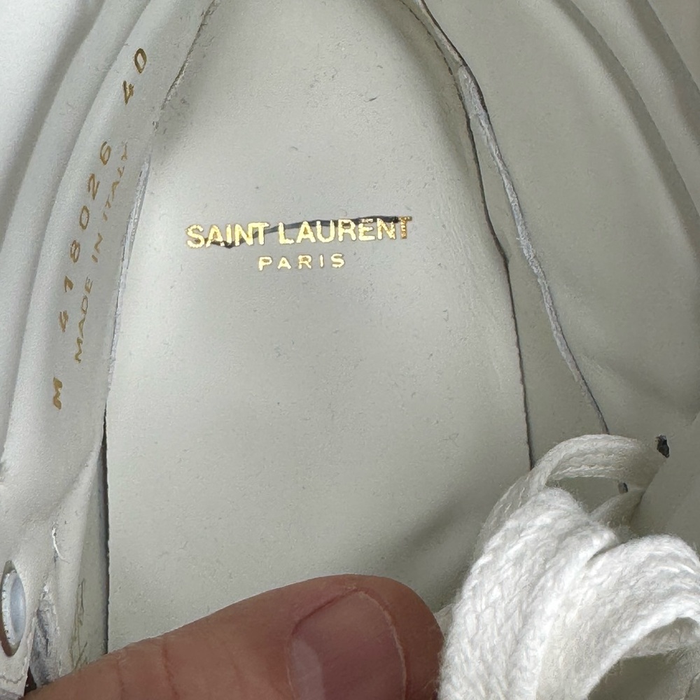 Saint Laurent Court Classic Leather High-Top Sneakers NWT - Picture 10 of 10